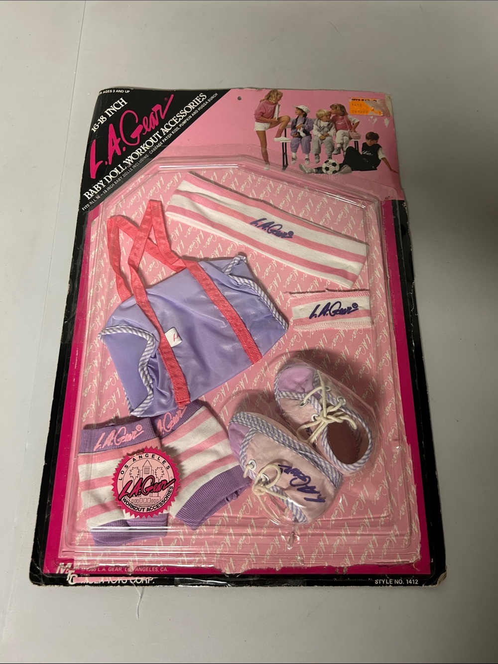 Vintage 1985 L.A. Gear Doll clothes in package from toys r us